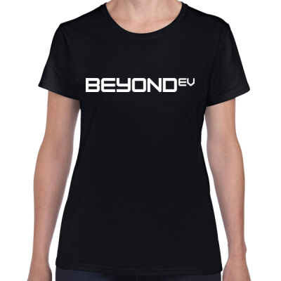 Womens Crew Neck Tee - White Logo Thumbnail